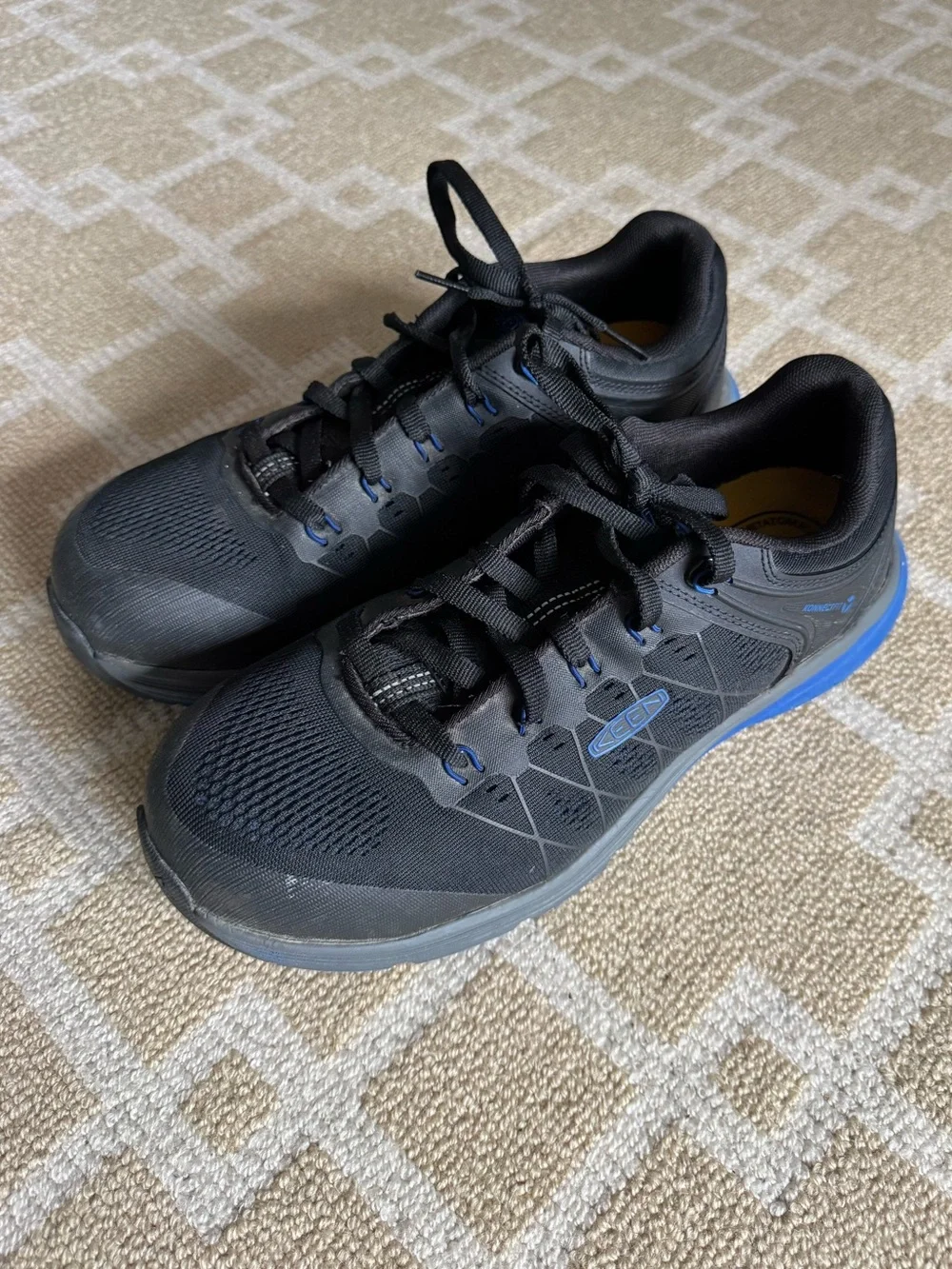 KEEN Utility KonnectFit Work Shoes Black Blue Safety Toe Men’s Size 10